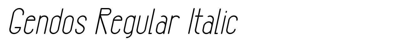 Gendos Regular Italic